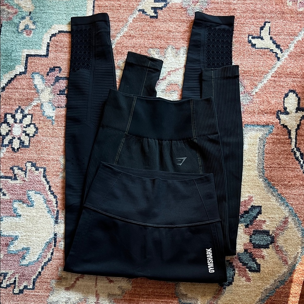 Gymshark Black Sculpting Seamless Leggings bundle